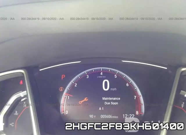 2HGFC2F83KH601400 фото 8