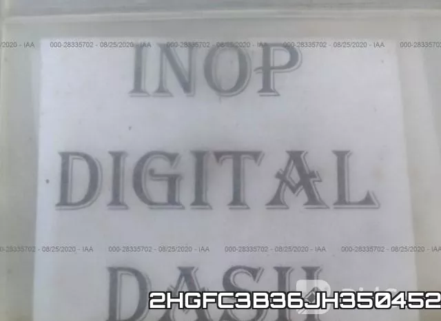 2HGFC3B36JH350452 фото 8