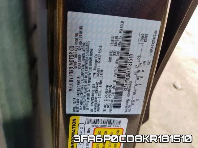 3FA6P0CD8KR181510 фото 2