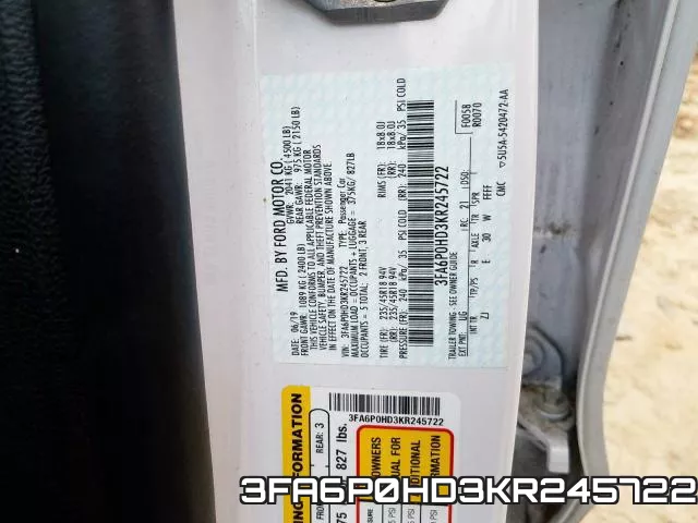 3FA6P0HD3KR245722 фото 2