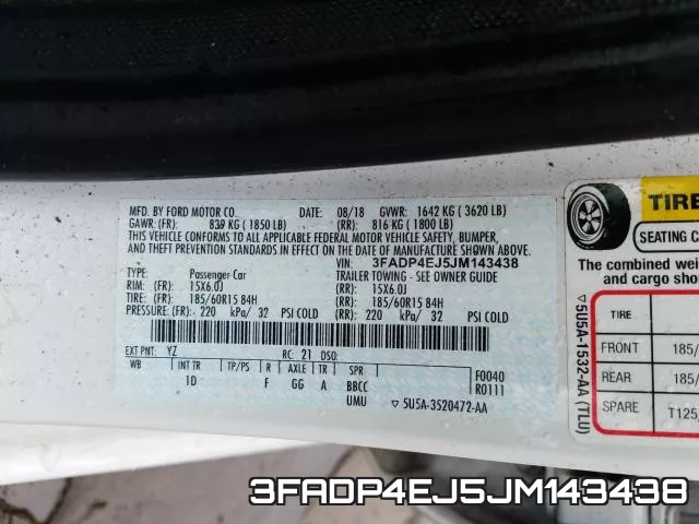 3FADP4EJ5JM143438 фото 2