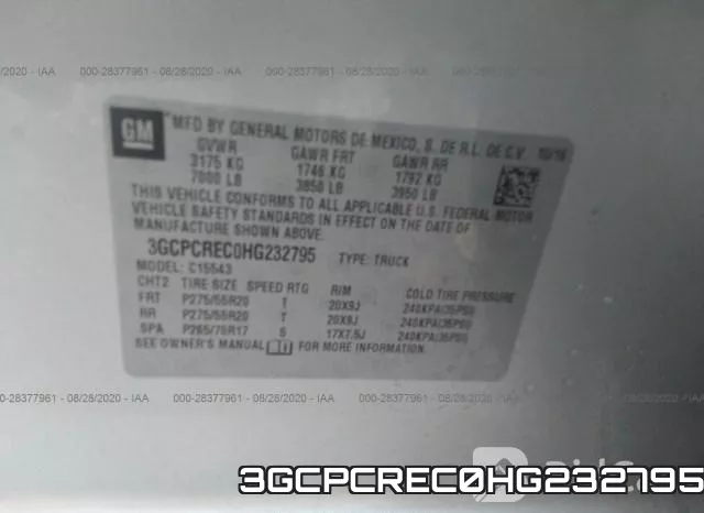3GCPCREC0HG232795 фото 10