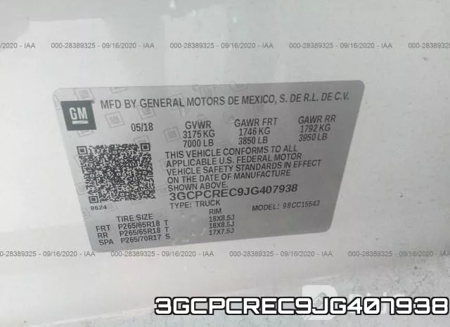 3GCPCREC9JG407938 фото 10