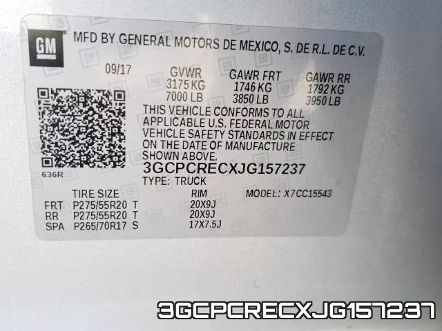3GCPCRECXJG157237 фото 2