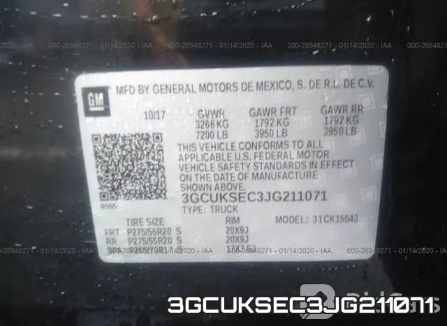 3GCUKSEC3JG211071 фото 10