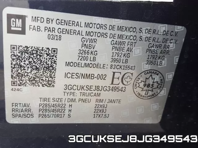 3GCUKSEJ8JG349543 фото 2