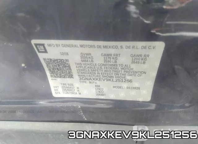3GNAXKEV9KL251256 фото 10
