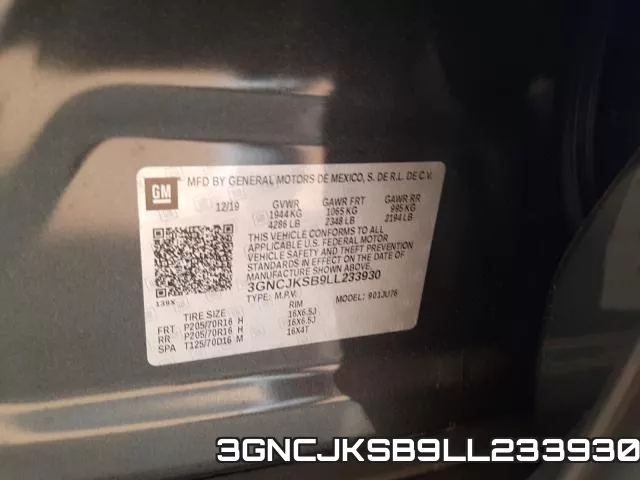 3GNCJKSB9LL233930 фото 2