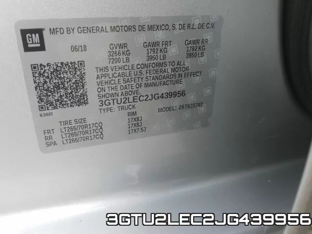 3GTU2LEC2JG439956 фото 2