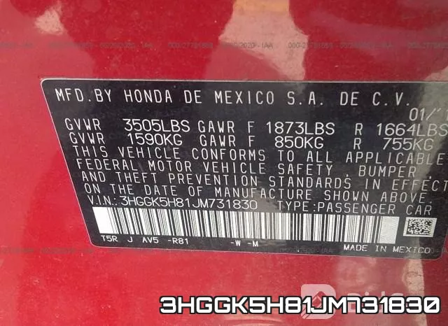 3HGGK5H81JM731830 фото 10