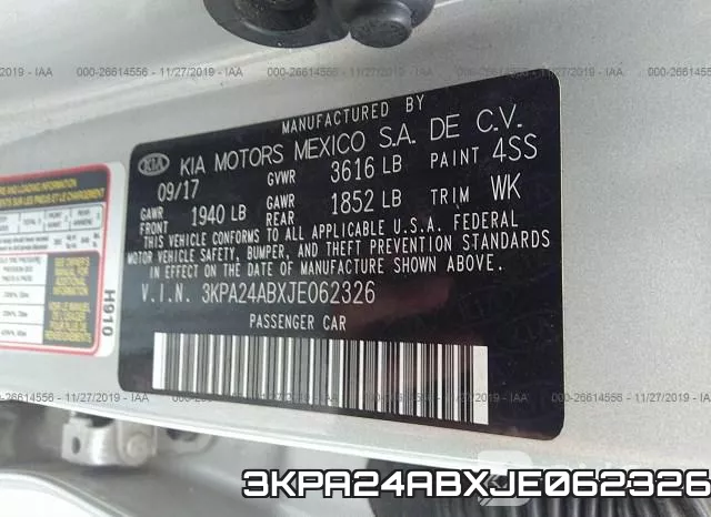 3KPA24ABXJE062326 фото 10