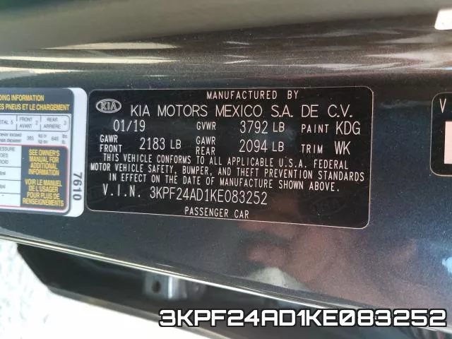 3KPF24AD1KE083252 фото 2