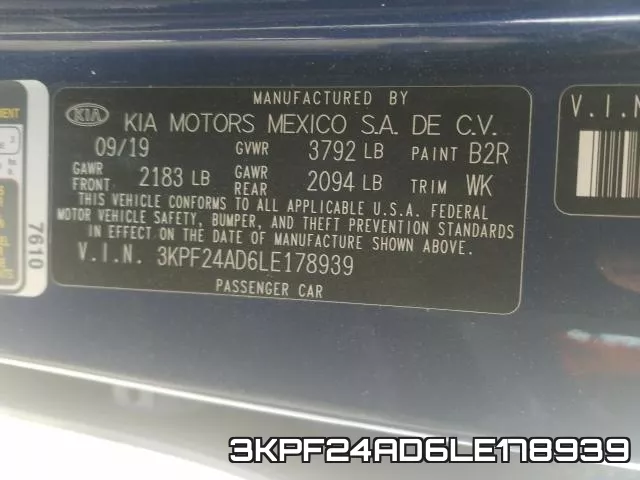 3KPF24AD6LE178939 фото 2