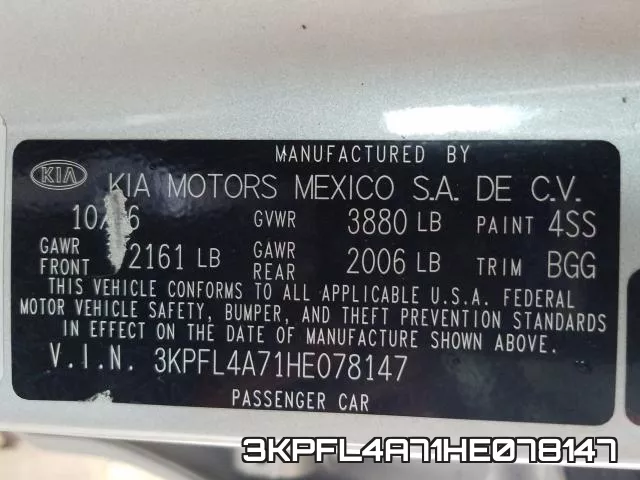 3KPFL4A71HE078147 фото 2