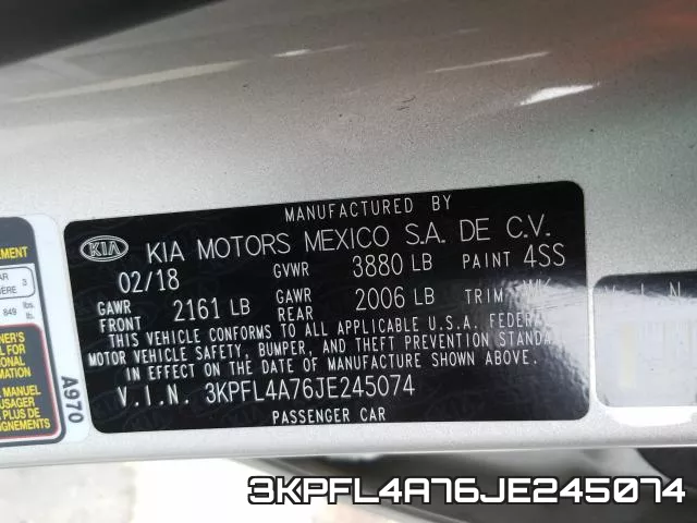 3KPFL4A76JE245074 фото 2