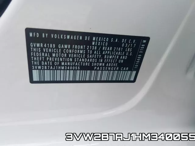 3VW2B7AJ1HM340055 фото 2