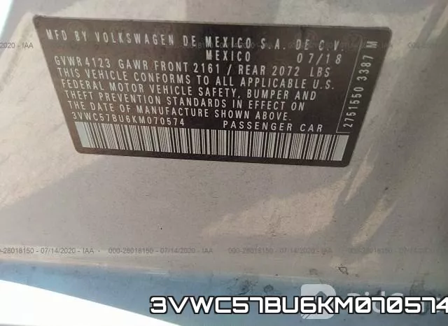 3VWC57BU6KM070574 фото 10