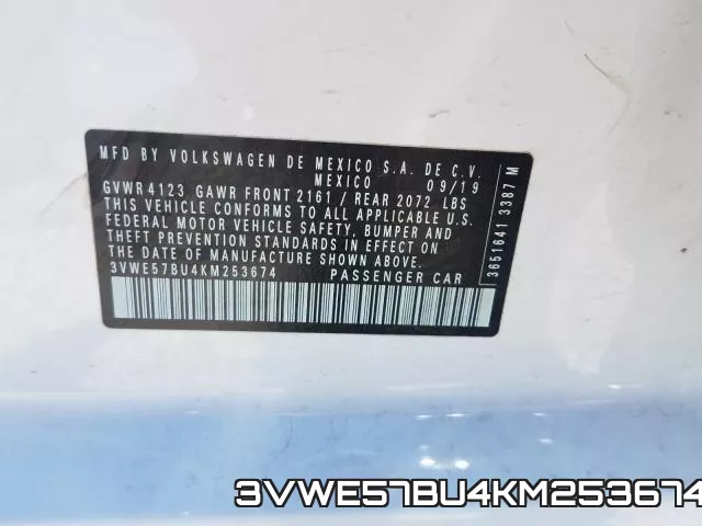 3VWE57BU4KM253674 фото 2