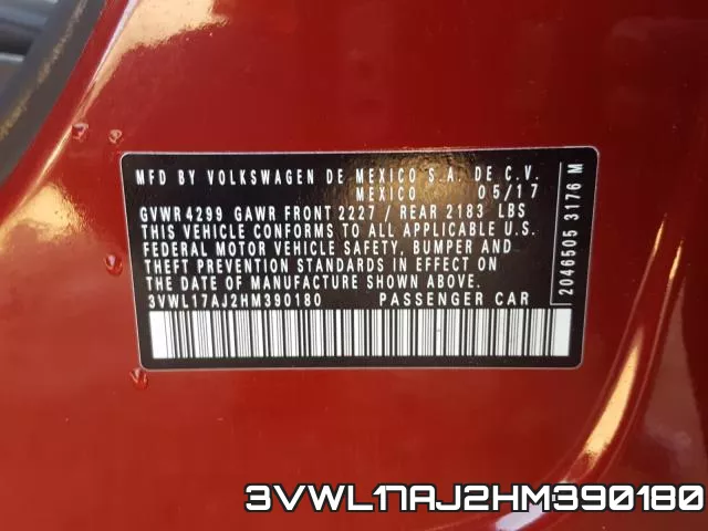 3VWL17AJ2HM390180 фото 2