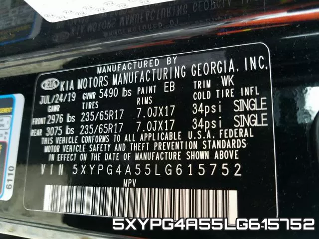 5XYPG4A55LG615752 фото 2