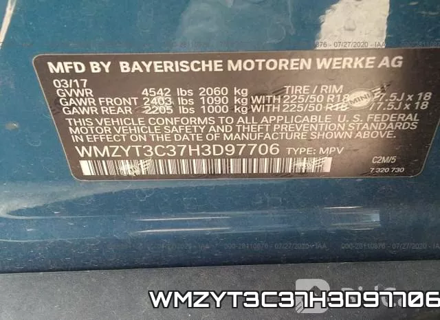 WMZYT3C37H3D97706 фото 10