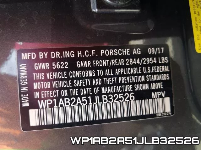 WP1AB2A51JLB32526 фото 2