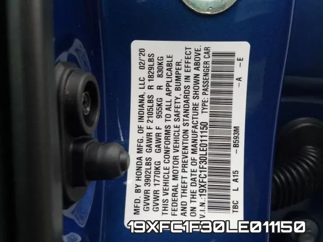 19XFC1F30LE011150 фото 2