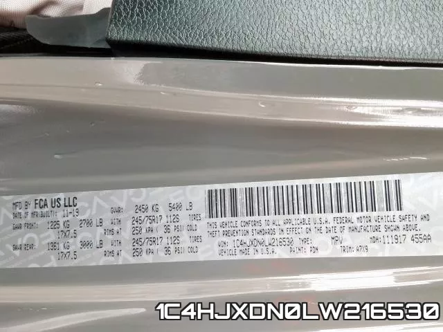 1C4HJXDN0LW216530 фото 2