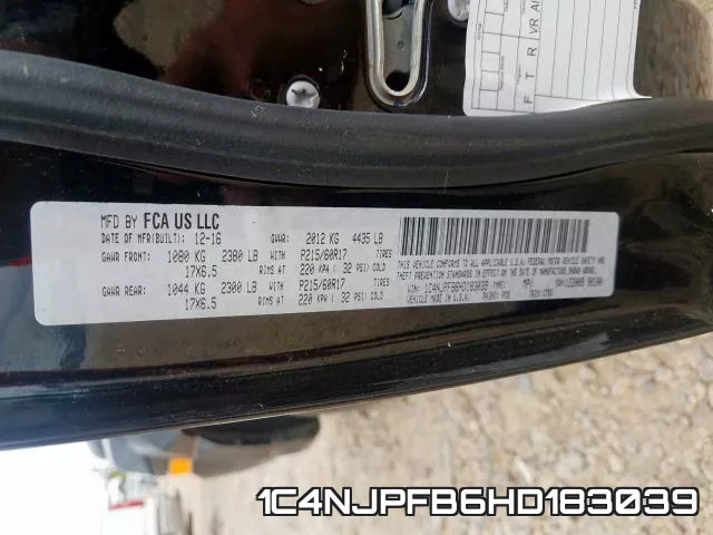 1C4NJPFB6HD183039 фото 2