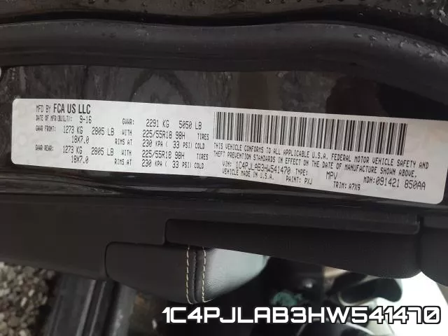 1C4PJLAB3HW541470 фото 2
