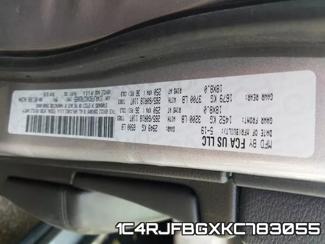 1C4RJFBGXKC783055 фото 2