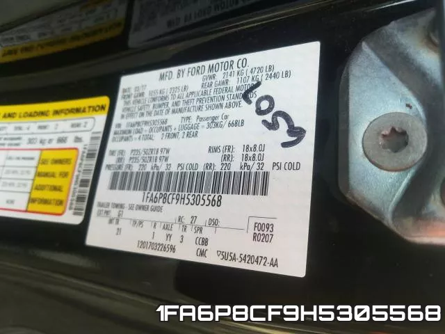 1FA6P8CF9H5305568 фото 2