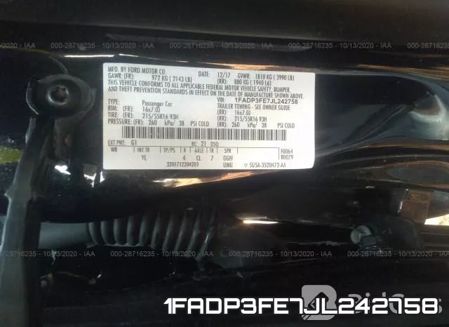 1FADP3FE7JL242758 фото 10