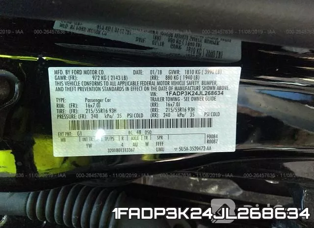 1FADP3K24JL268634 фото 10