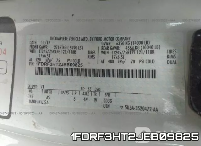 1FDRF3HT2JEB09825 фото 2