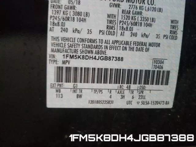 1FM5K8DH4JGB87388 фото 2