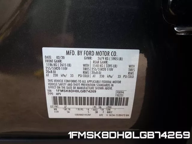 1FMSK8DH0LGB74269 фото 2