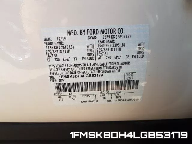 1FMSK8DH4LGB53179 фото 2
