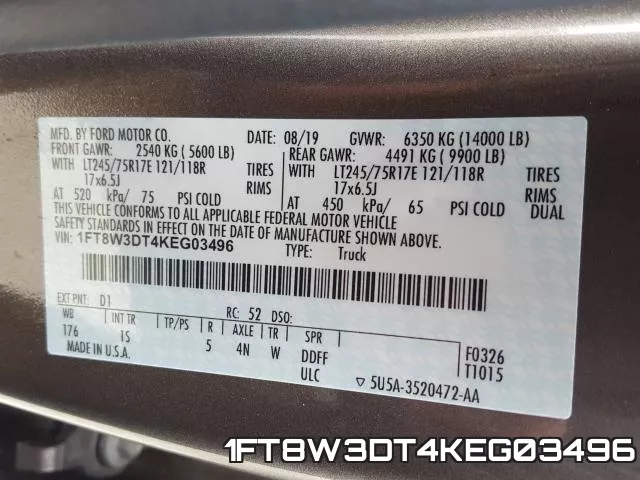 1FT8W3DT4KEG03496 фото 2