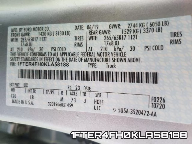 1FTER4FH0KLA58188 фото 2