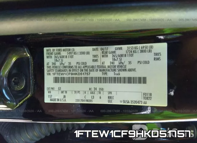 1FTEW1CF9HKD51757 фото 10