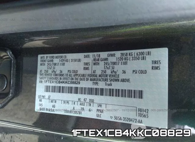 1FTEX1CB4KKC08829 фото 10