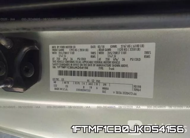 1FTMF1CB0JKD54156 фото 10
