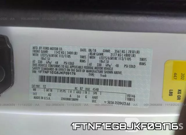 1FTNF1EG8JKF09176 фото 10
