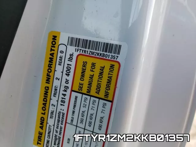 1FTYR1ZM2KKB01357 фото 2