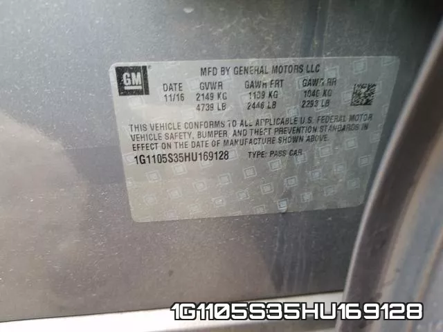1G1105S35HU169128 фото 2