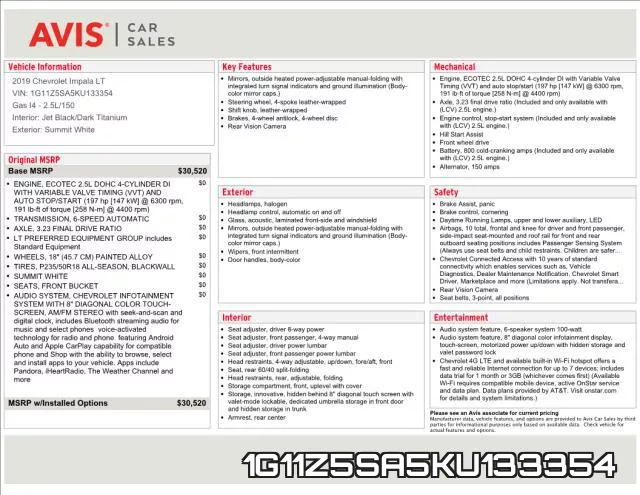 1G11Z5SA5KU133354 фото 2