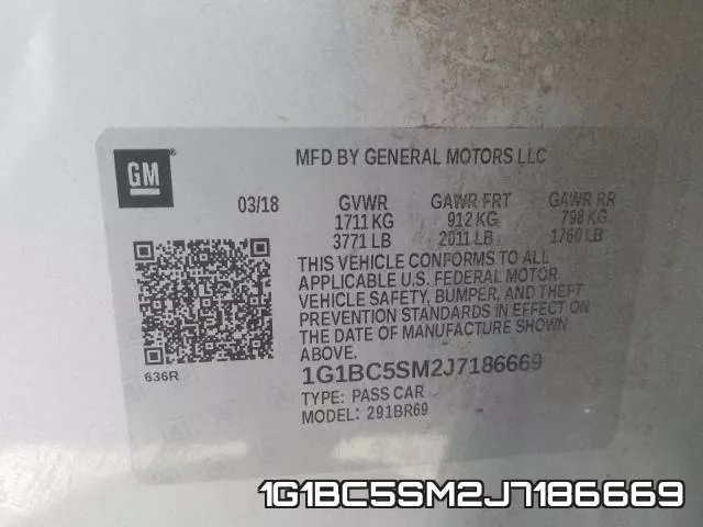 1G1BC5SM2J7186669 фото 2