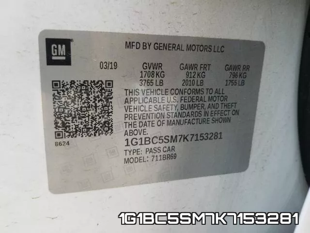 1G1BC5SM7K7153281 фото 2