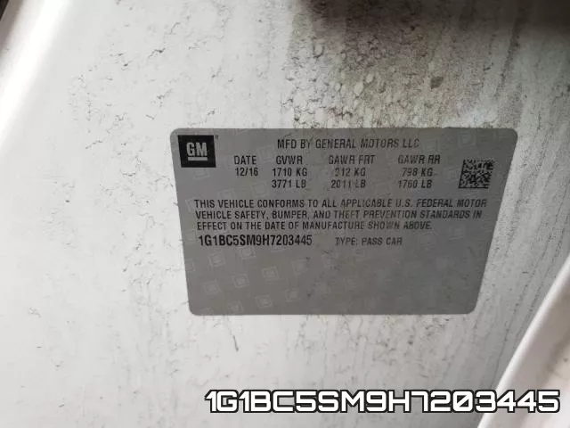 1G1BC5SM9H7203445 фото 2